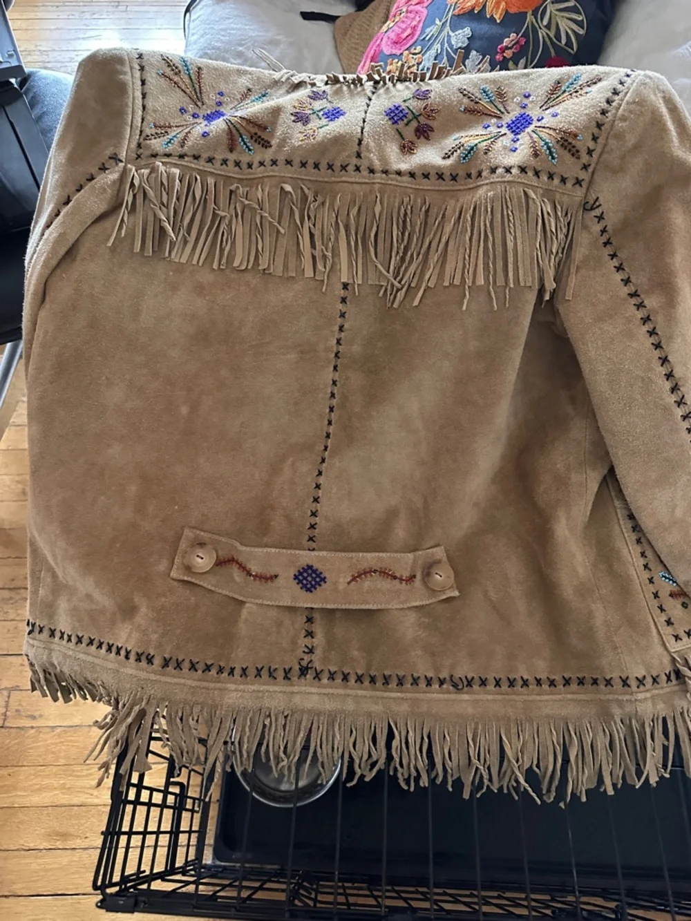 Vtg Double D Fringed Native American Style Jacket, medium - Picture 11 of 11